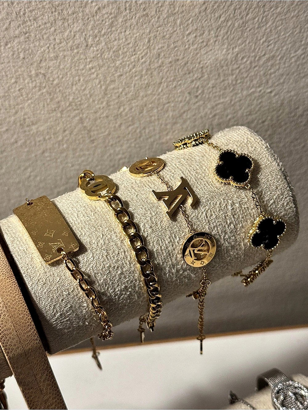 Bundle Gold & Black Charm Bracelet Set Like New